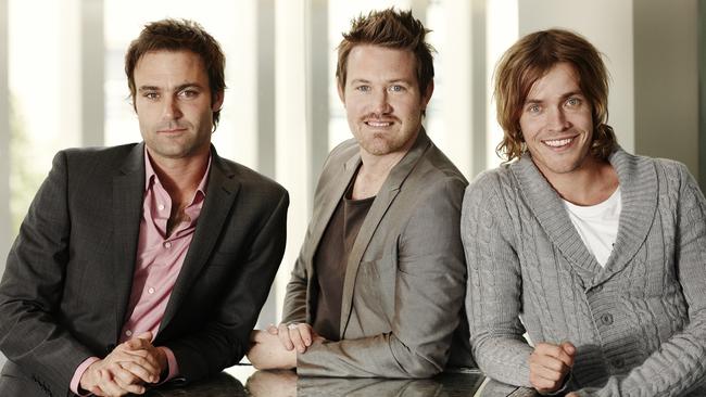 Some of &lt;i&gt;Offspring’s&lt;/i&gt; leading men Matthew Le Nevez (L), Eddie Perfect and Richard Davies.