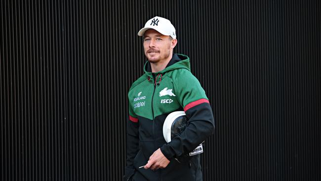 Rabbitos hooker Damien Cook leaving Redfern oval.