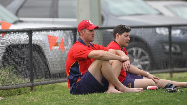 Newly appointed Adelaide coach Shaun Tait watching from the sidelines. Picture: AAP/Dean Martin