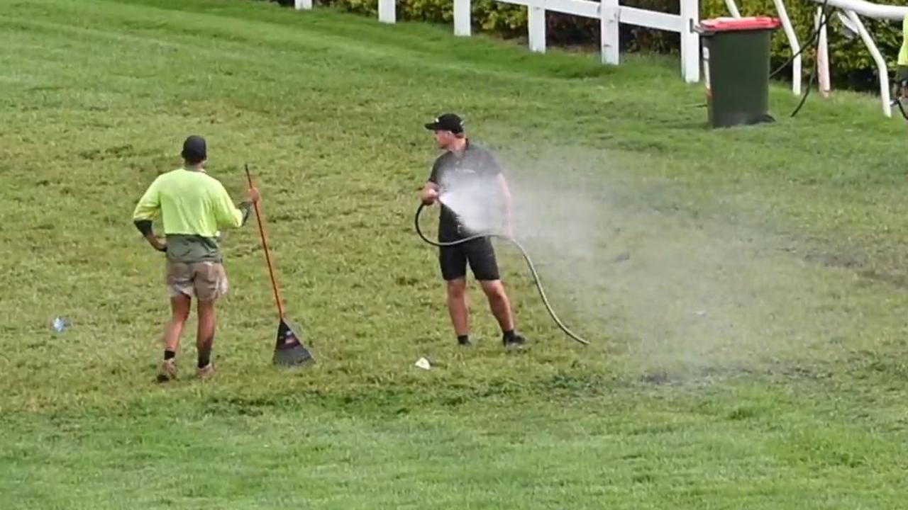 Repairs to the Gold Coast turf club track have been completed ahead of the Magic Millions carnival race day on Saturday Picture GCTC