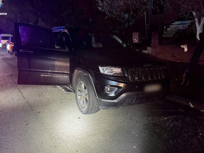 A black jeep recovered in Wiley Park on July 27. Picture: NSW Police