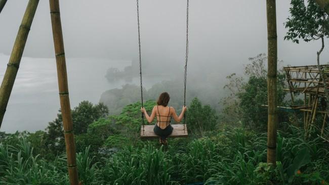 Swing over the jungle... or the oceanBali swings are an Instagrammer's dream, showcasing an exhilarating journey into a picturesque landscape. Choose to tumble into a lush jungle, touch the skies on the edge of a cliff face or dip your toes into the waters in a sea swing. Bali Swing has something to suit everyone's tastes (and nerves), including a couple's swing, 15 metre high extreme swing and a 30 metre high super extreme swing.