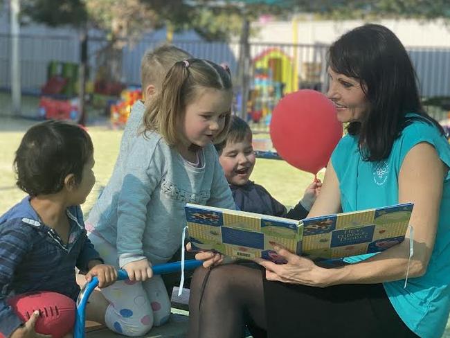 Storytime with Robina First educator Adriana Harmaniakova. Supplied