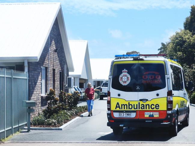 Queensland Ambulance Officers attended Southport Lodge nursing home, which has been assessed as one of the 26 worst in the country. Photo: Scott Powick