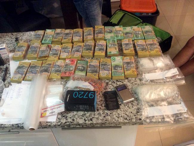 Drugs, cash and a firearm were seized as part of a police operation targeting ice in central Queensland.