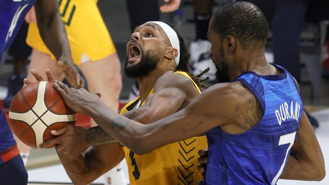 Patty Mills was at his brilliant best against Team USA. Picture: Ethan Miller/Getty Images