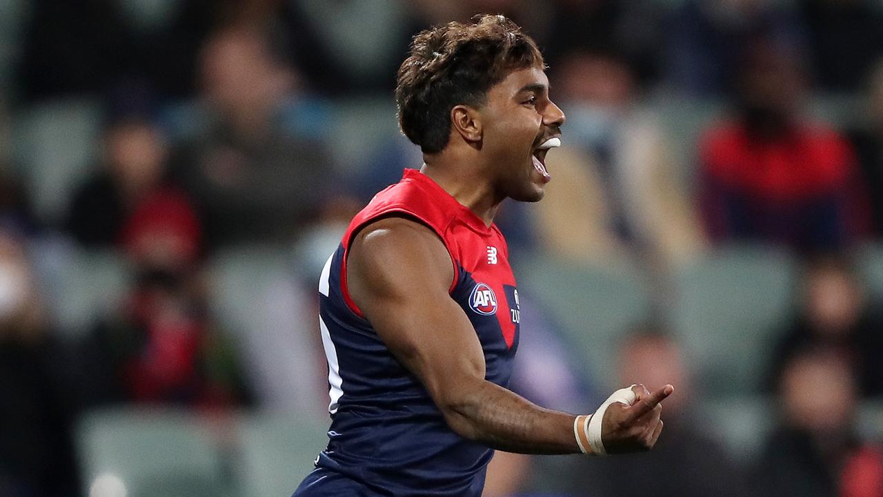 Kozzie lights up the Adelaide Oval. Picture: Getty Images