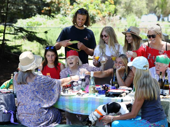 Lockdown ends for the Turton extended family as they celebrate Christmas after the Northern beaches were split by the Narrabeen bridge dividing north and south. Jane Dempster/The Australian.