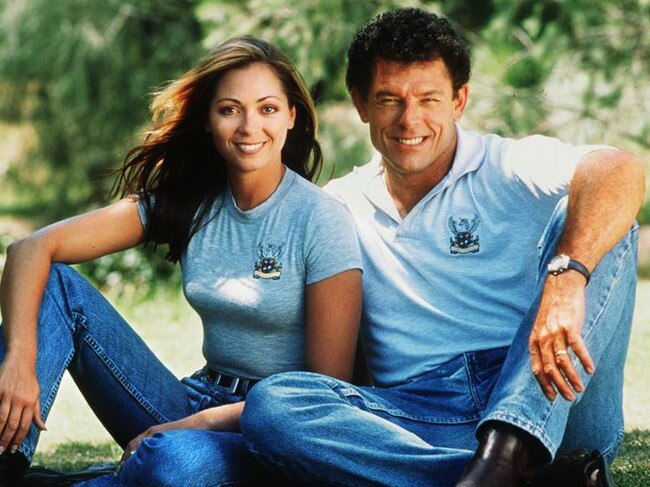 Tania Zaetta and Mike Whitney from old TV series Who Dares Wins'.