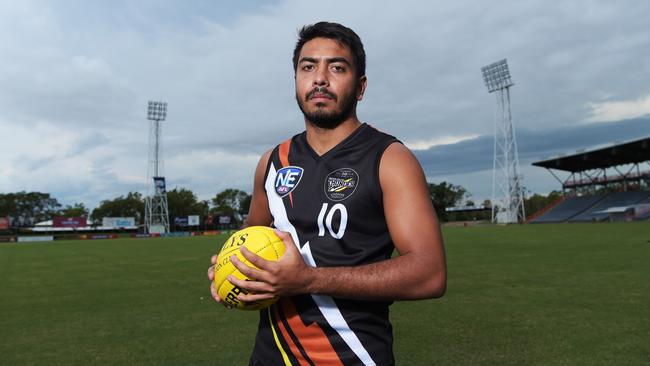 Shannon Rioli has been captain of both St Mary’s and NT Thunder since making his NTFL debut in 2005. Picture: Keri Megelus