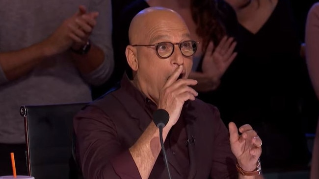 Judge Howie Mandel is loving Hans’ performance. We think.