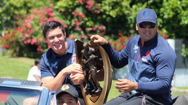 Joey Manu and Zane Tetevano have taken the trophy back to Tokoroa.