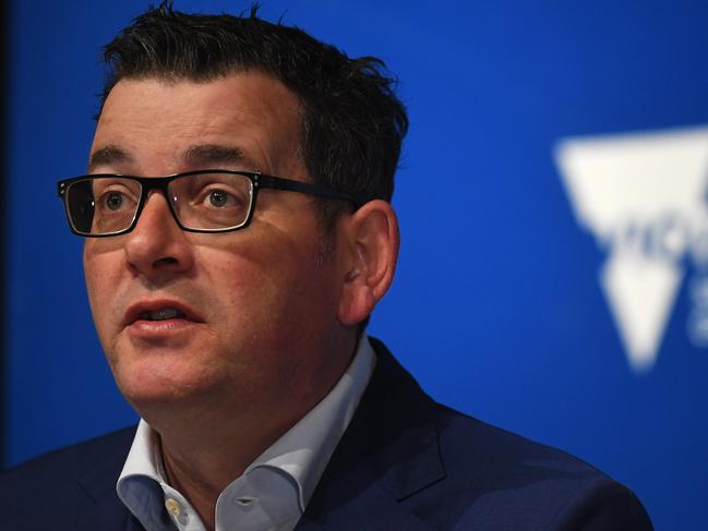 Daniel Andrews addresses the media. Picture; AAP.