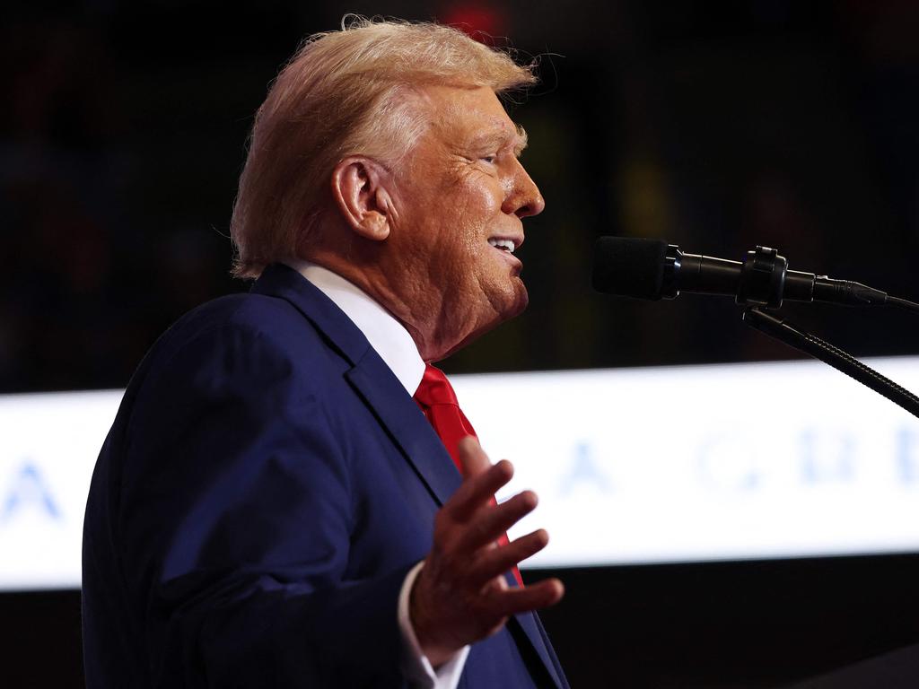 Donald Trump’s appearance was his seventh this year in the key battleground state of Pennsylvania. Picture: Getty Images via AFP