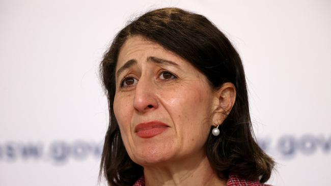 NSW Premier Gladys Berejiklian in Sydney on Friday. Picture: Dylan Coker