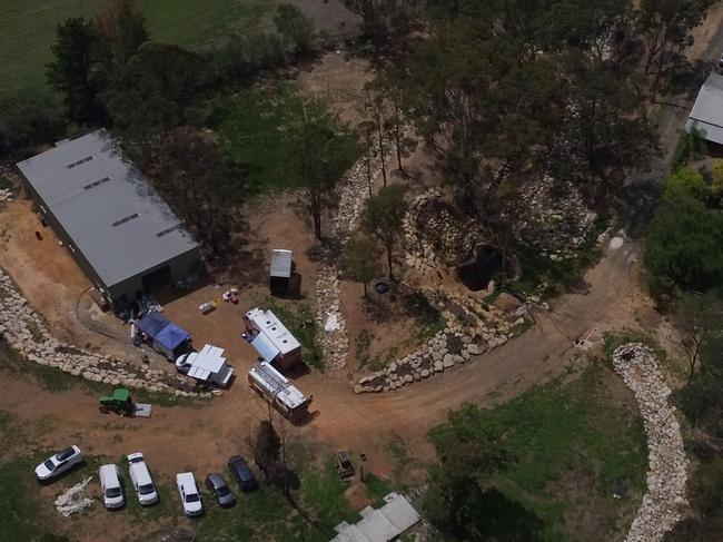 Police discover a large MDMA lab in the Sydney suburb of Mt Hunter in October last year. Picture: NSW Police