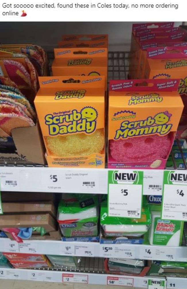 An excited shopper spotted the cult cleaning item in Coles. Picture: Facebook.