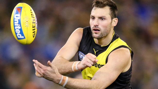 Toby Nankervis’s mobility keeps him involved after stoppages. Picture: Michael Klein