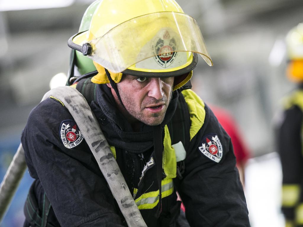 Tony Abiassaf at the Fire and Rescue NSW try outs. Picture: Dylan Robinson