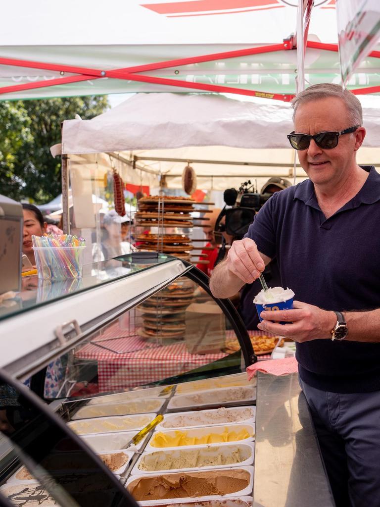 He served free gelato to attendees at the festival. Picture: Instagram