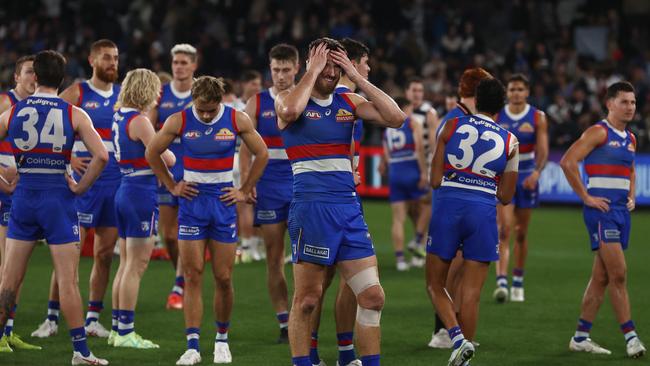 The Western Bulldogs have lost their past two games in a row to slip to seventh on the AFL ladder. Picture: Michael Klein.