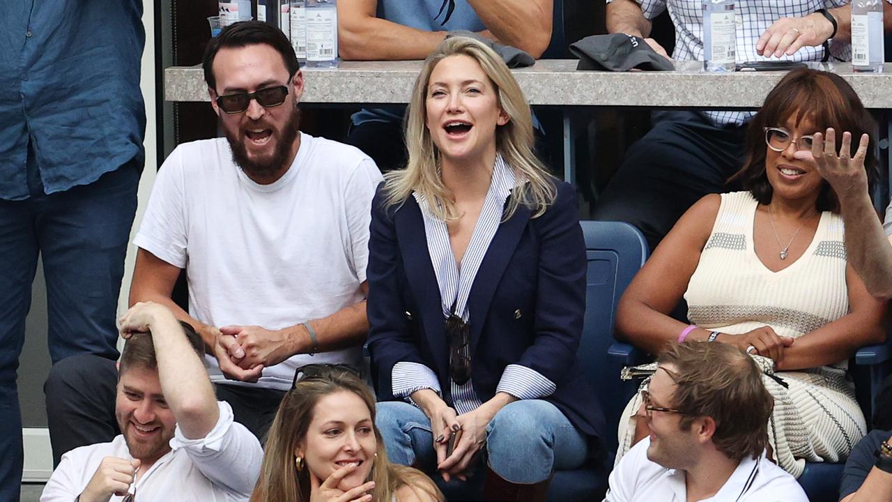 Actress Kate Hudson and TV personality Gayle King watch the final. Picture: Getty Images