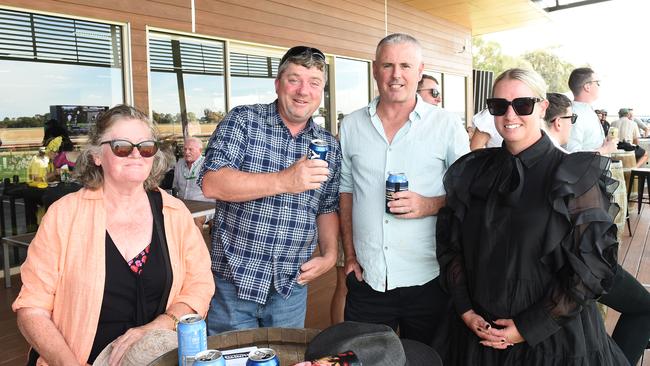 Annie Brown, Scott Brown, Rod Lewis and Fiona Biggs at Moama Bowling Club Echuca Cup. Picture: David Smith