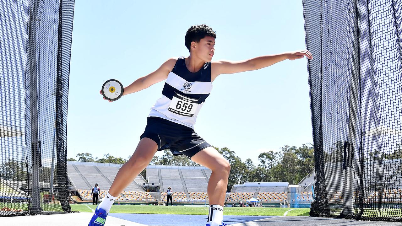 Queensland Representative School Sport track and field championships in Brisbane. Saturday October 12, 2024. Picture, John Gass