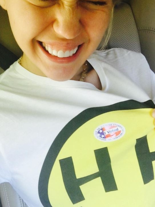 2016 US Election via social media ... Miley Cyrus, 