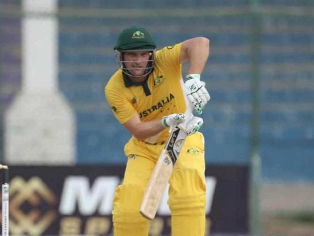 Luke Jackson in action at the 2023 Over 40s Glocal Cup in Karachi. Picture: Supplied.