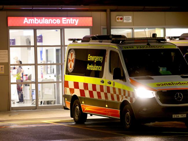 APRIL 20, 2024: Ambulances pictured outside St Vincent's Hospital in Darlinghurst.Picture: Damian Shaw