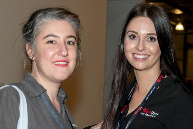 Amanda Lindsey and Janay Connors at the QME Mackay 2022 Opening Party in conjunction with Queensland Resources Council sponsored by Hastings Deering. Picture: Michaela Harlow