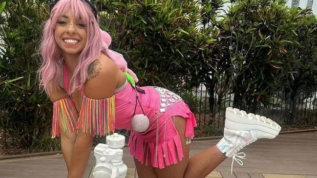 Leonie Ceraolo performs aerial acrobatic tricks at events. Picture: Instagram