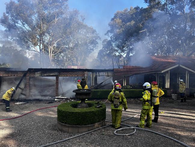 Fire ravages home in Bargo. Picture: Southern Highlands RFS