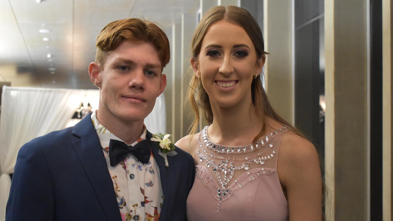 Colbie Black and Ellie McDermott at the Whitsunday Anglican School formal at the MECC on Saturday September 19. Picture: Zizi Averill