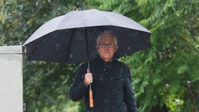 Malcolm Turnbull walking near his Point Piper home in Sydney last week. Picture: John Feder