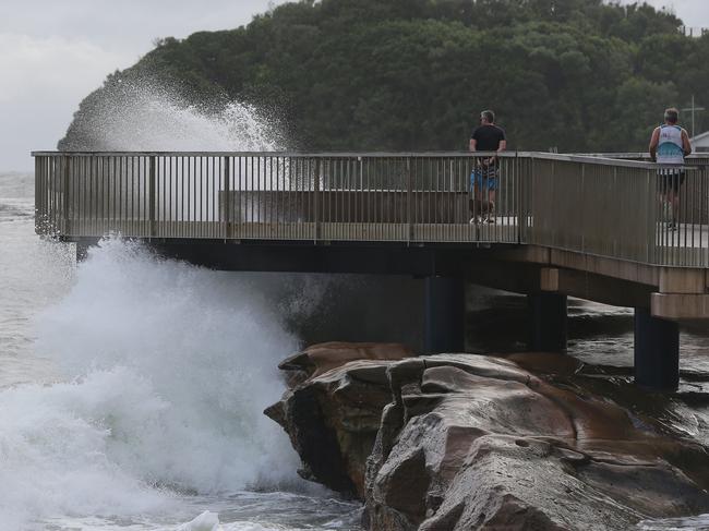 DAILY TELEGRAPH. MARCH 1, 2022 Wild weather is forecast to hit the Central Coast later today. Wind and swells are picking up at Terrigal Beach this morning. Picture: David Swift