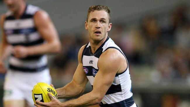 Current skipper Joel Selwood is still relatively young in football terms but he’s already forged a large career. Picture: Wayne Ludbey