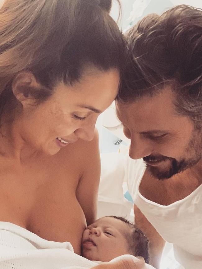 Snezana and Sam Wood with baby daughter Charlie Lane Wood.