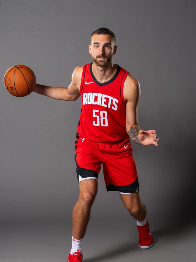 Jack McVeigh was signed on a two-way deal with NBA club Houston over the off-season (Photo by Darren Carroll/Getty Images)