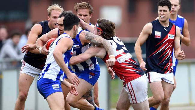 The Blues take on Ferntree Gully in 2019.