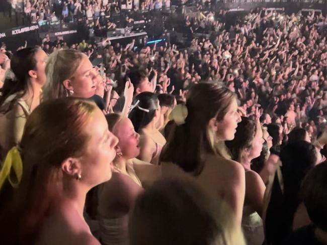 Crowd at Gracie Abrams in Melbourne. Picture: news.com.au