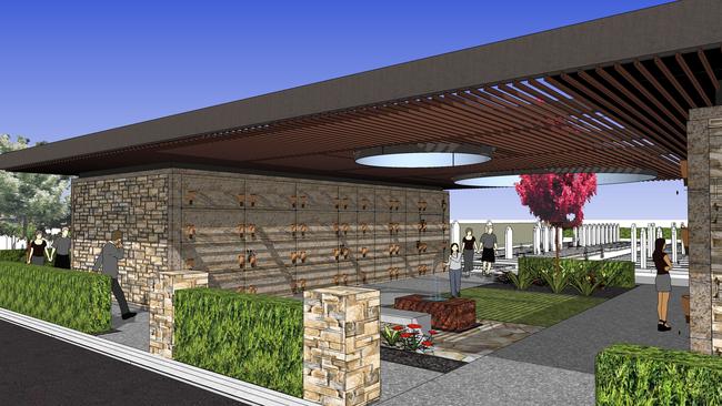 Artist's impression of the $2 million mausoleum under construction at the Cheltenham Cemetery