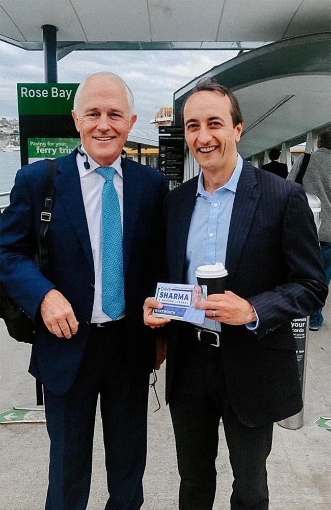 Dave Sharma ran into Malcolm Turnbull at a ferry stop.