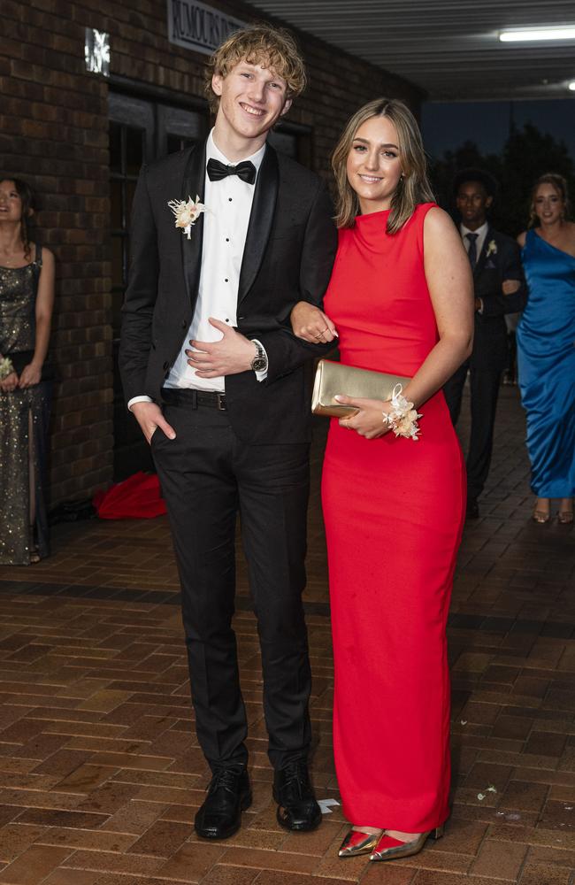 Isaac Constable and partner Mia Callachor at Toowoomba Grammar School formal at Rumours International, Wednesday, November 13, 2024. Picture: Kevin Farmer