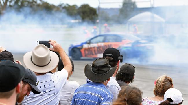 Crowds at the 2018 Adelaide Motorsport Festival at Victoria Park. Picture: Tom Huntley