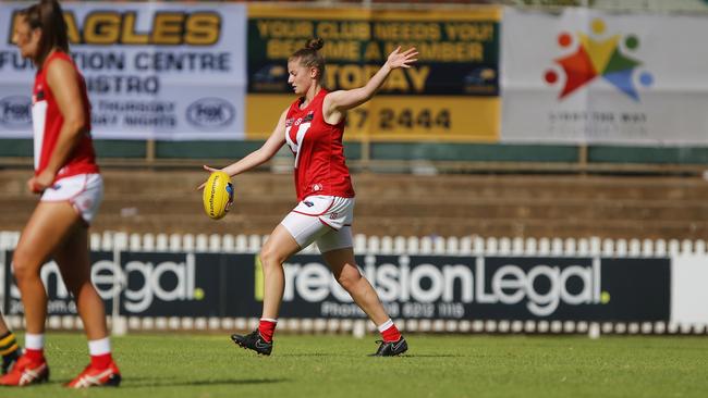 North Adelaide forward Kelly Barltrop in action. Picture: Deb Curtis