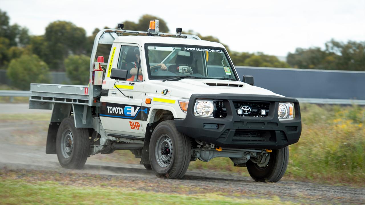 Toyota and BHP are trialling an electric LandCruiser ute.