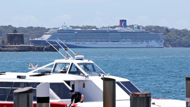 Carnival Luminosa at Athol Bay on Tuesday. Picture: Sam Ruttyn