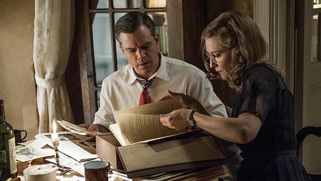 Inspired casting ... Matt Damon and Cate Blanchett get to work in The Monuments Men.